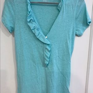 JCREW painter tee/small- aqua